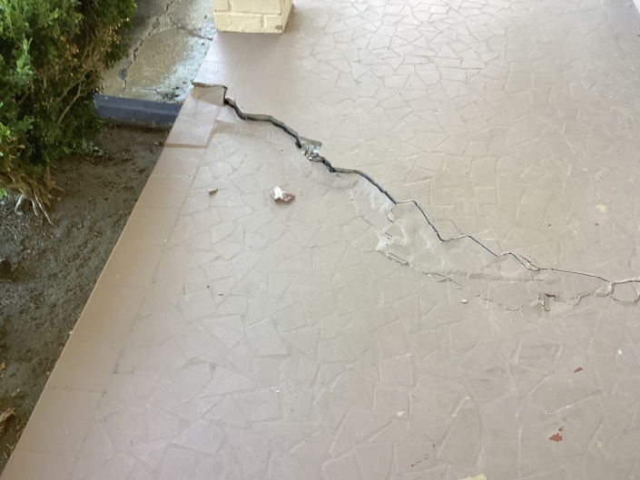 Cracked Concrete Porch
