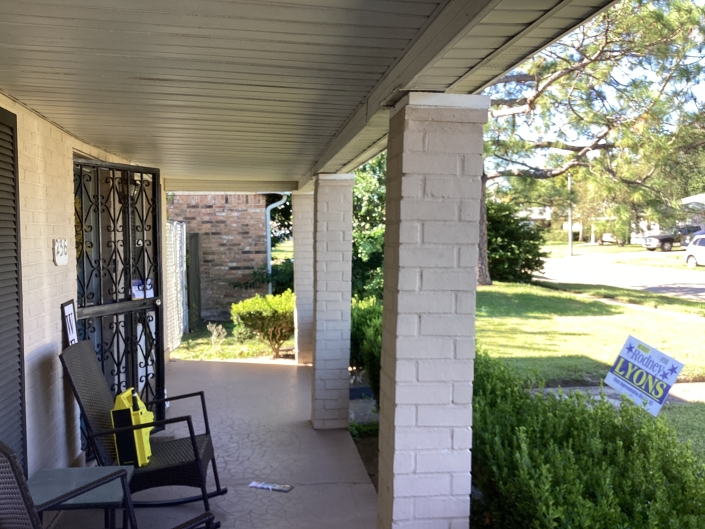 Columns Falling away fro Porch