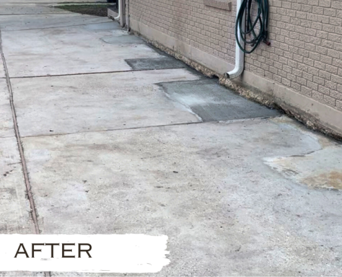 A-1 was hired to shore and level a home in Lake Vista. The house was about 6" out of level after the original wood pilings beneath the slab deteriorated and could no longer carry the load. Symptoms included uneven floors, cracked drywall, and sticking doors. As with any slab repair, the job required significant excavation. We installed concrete pilings beneath the slab and used hydraulic jacks to re-level the structure, restoring stability.