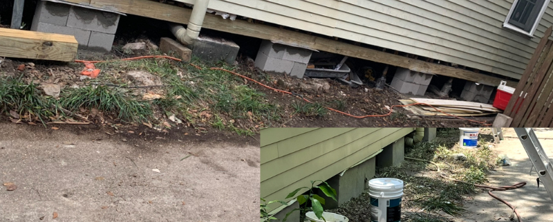 Historic Shotgun House-Old Algiers-New Orleans Foundation Repair