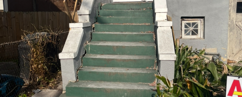 Stair Rebuild with new concrete footing, Mid-City, New Orleans