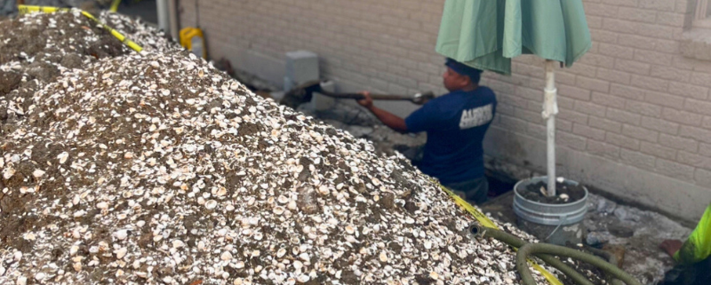 Before-Major Slab Shoring and Leveling- Lake Vista-New Orleans