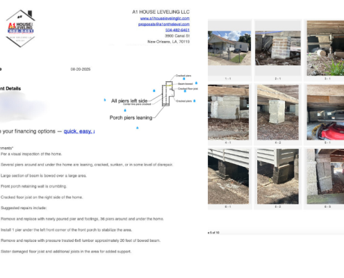 Foundation Inspection, Real Estate Inspection, Foundation Repair Near Me, New Orleans,Metiairie, Slidell, Covington,Mandeville