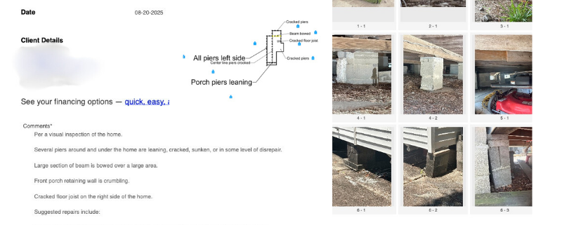Foundation Inspection, Real Estate Inspection, Foundation Repair Near Me, New Orleans,Metiairie, Slidell, Covington,Mandeville